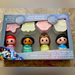 Disney 100yr Bath Bomb & Body Wash Set w/Surprise Charms!